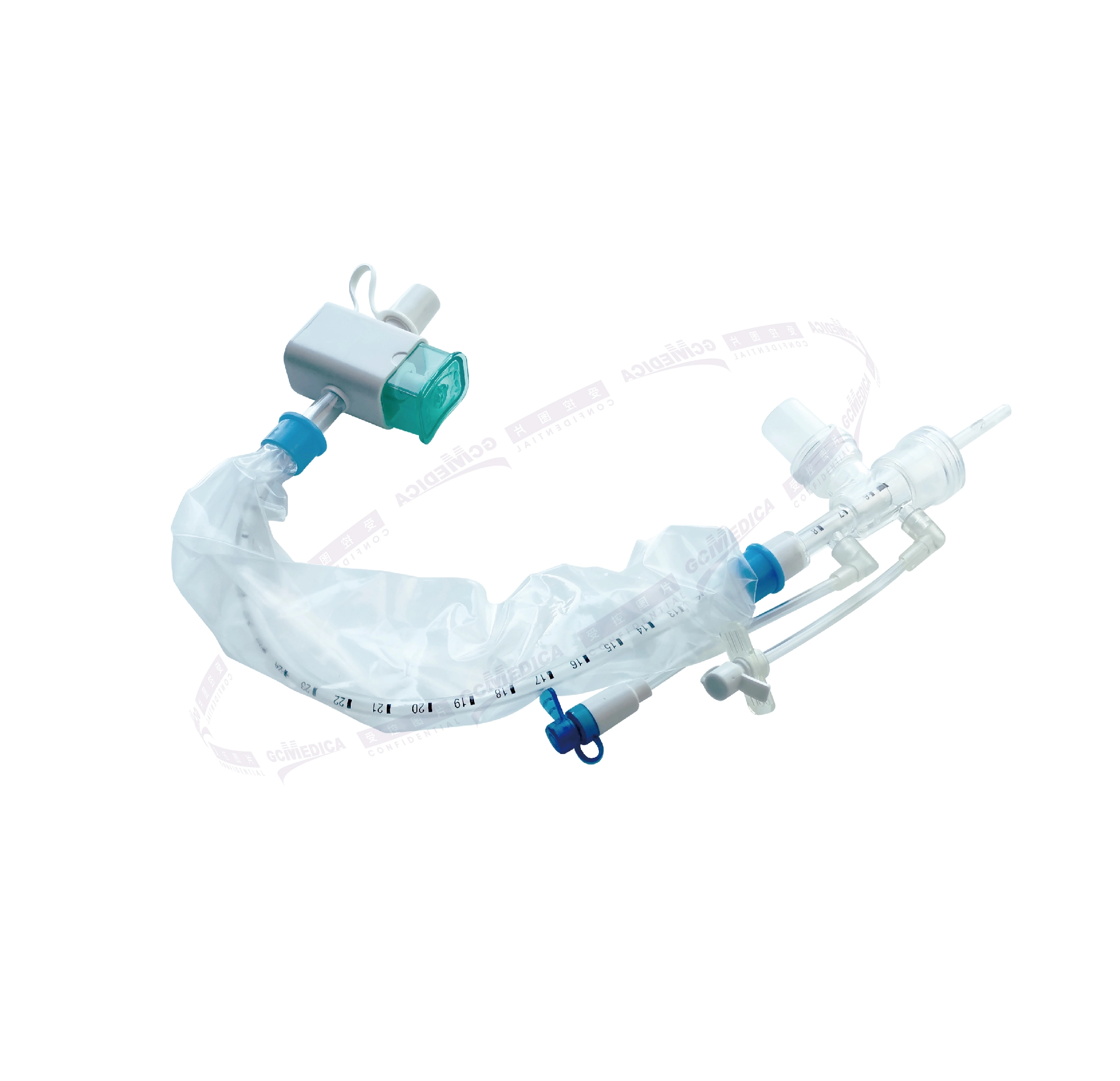 24h b type double swivel closed suction catheter
