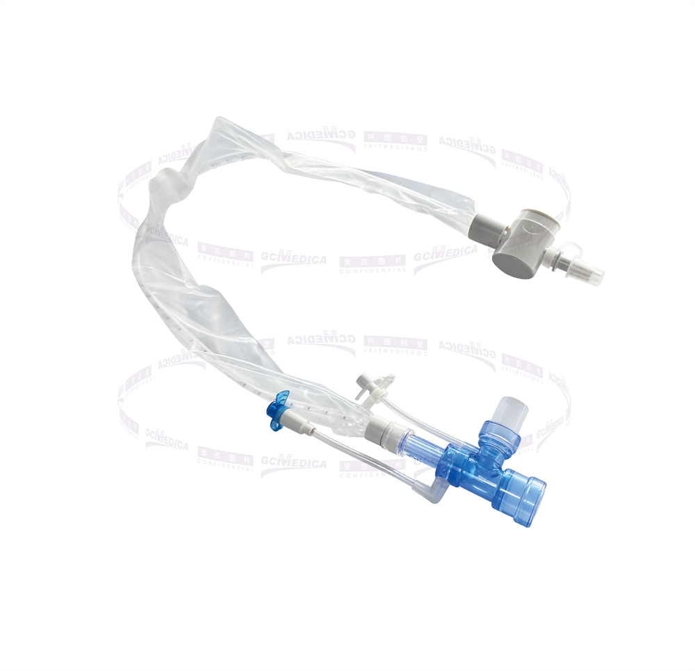 72h k type double swivel closed suction catheter